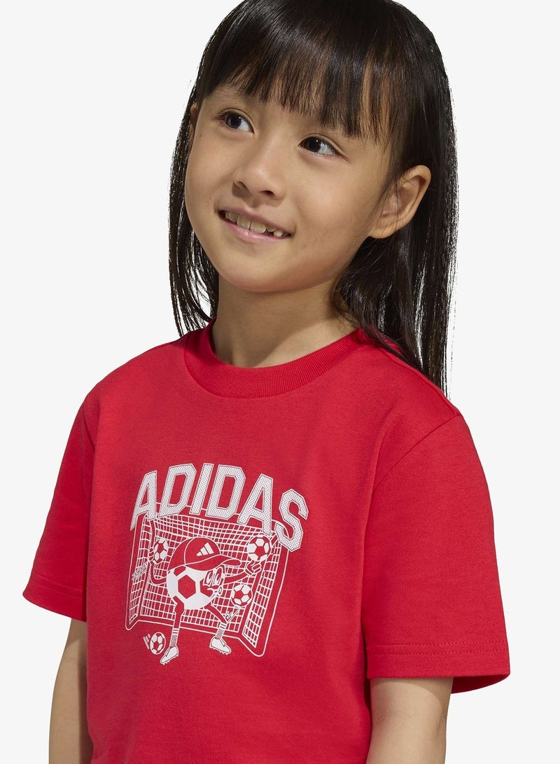 Adidas Kids Football Graphic T-Shirt - Image 5